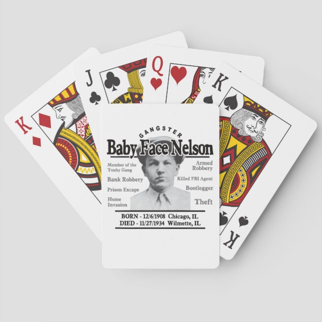 Gangster Baby Face Nelson Playing Cards (Back)