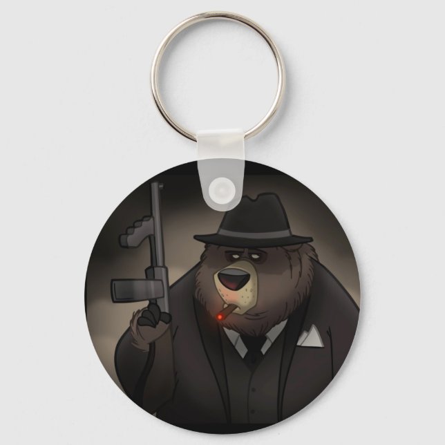 Gangster Bear Keychain (Front)