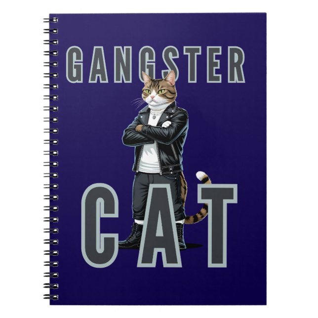 Gangster Cat Bad Boy Notebook (Front)