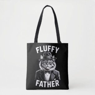 Gangster Cat Fluffy Father Tote Bag