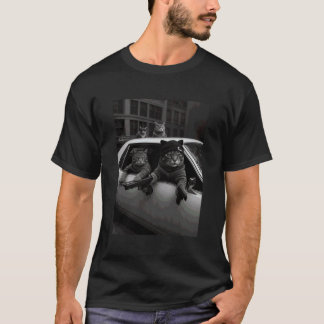 Gangster Cat Gang Lover Funny Street Gangster Cat T-Shirt