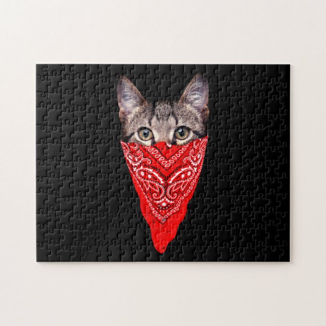 Gangster cat jigsaw puzzle (Horizontal)