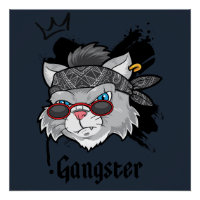Gangster Cat Street Portrait