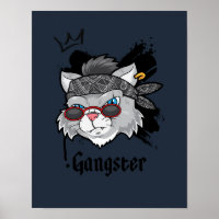 Gangster Cat Street Portrait