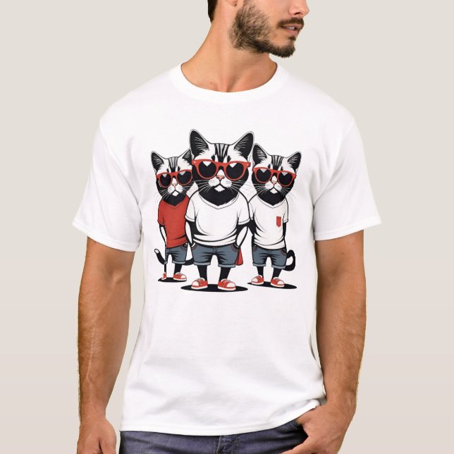 Gangster Cats T-Shirt (Front)