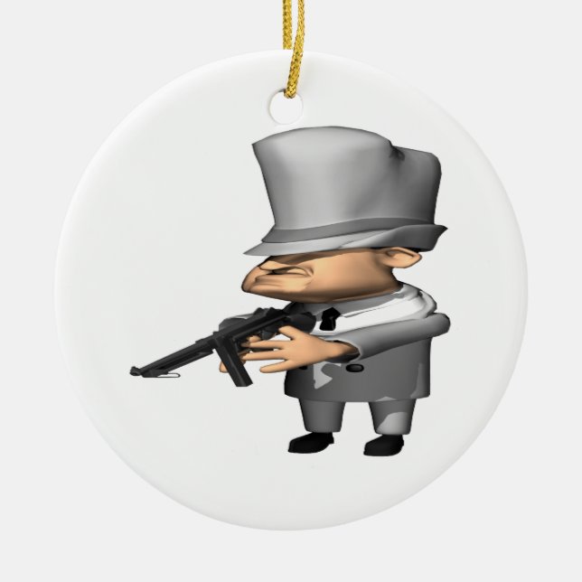 Gangster Ceramic Ornament (Front)