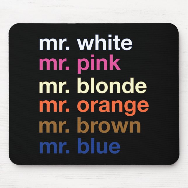 Gangster Colours Mouse Pad (Front)