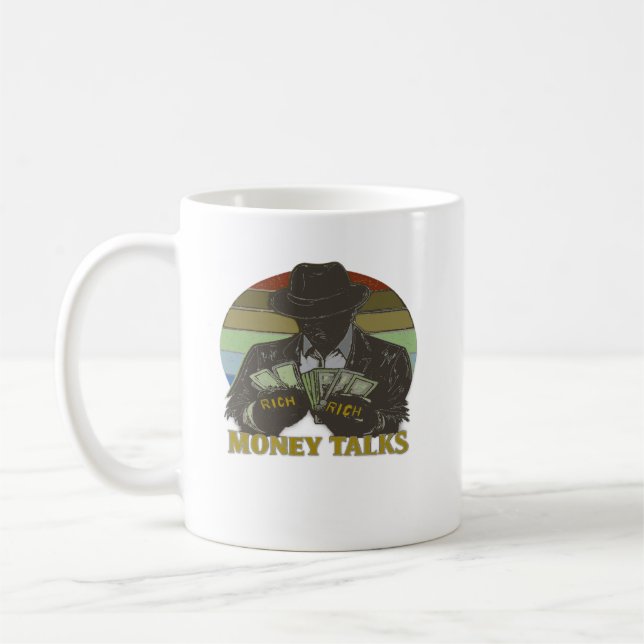 Gangster counting cash coffee mug (Left)