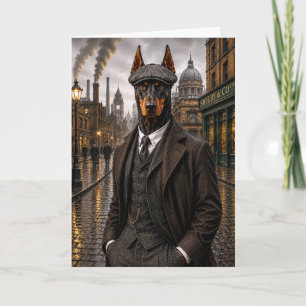 Gangster Doberman Card
