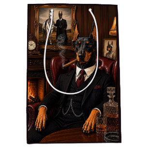 Gangster Doberman Medium Gift Bag
