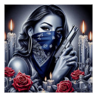 Gangster Girl Hip Hop chicano art Design