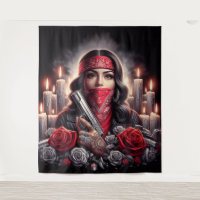 Gangster Girl Hip Hop chicano art graphic
