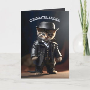 Gangster Kitten Thank You Card