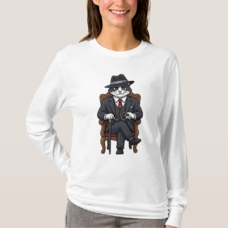 Gangster Kitty Mafia Boss T-Shirt