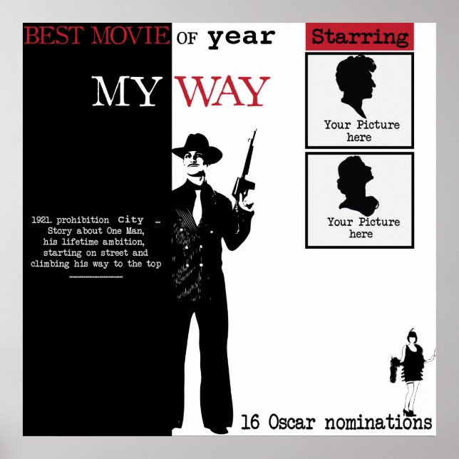 Gangster movie poster frame for your portrait (Front)