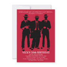 Gangster Party Invitations