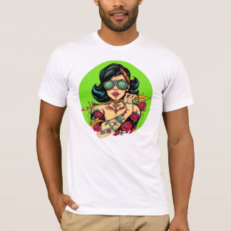 Gangster Queen Tattoo Art – Badass Women T-Shirt