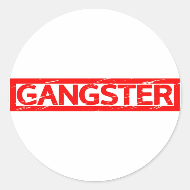Gangster Stamp Classic Round Sticker (Front)