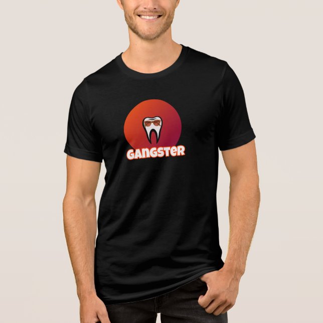 Gangster tooth  Tri-Blend shirt (Front)
