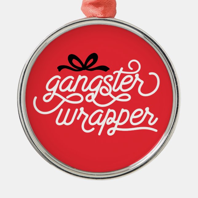 Gangster Wrapper Christmas Ornament (Front)