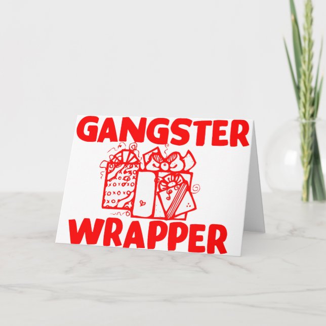 Gangster Wrapper Holiday Card (Front)