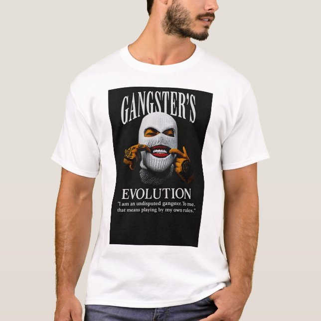 Gangster's Evolution Graphic T-Shirt (Front)