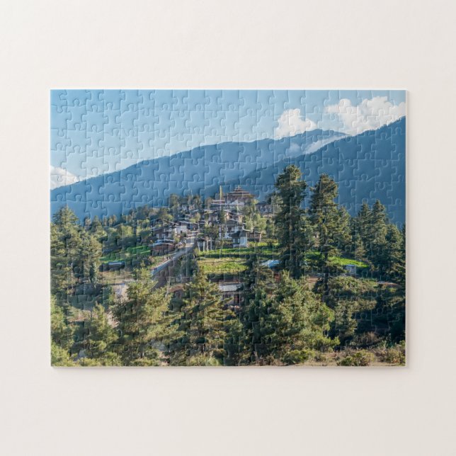 Gangtey Goemba Buddhist monastery , central Bhutan Jigsaw Puzzle (Horizontal)