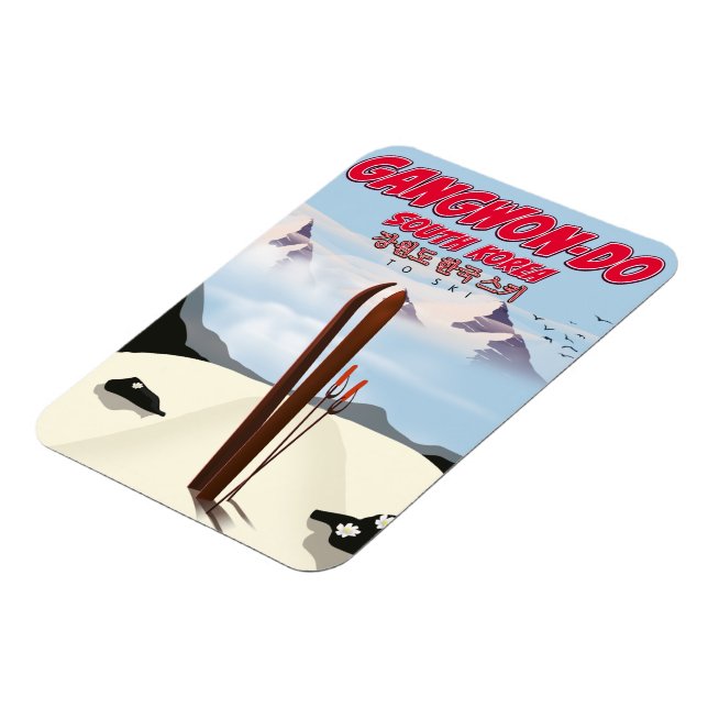 Gangwon do korea Ski poster Magnet (Left Side)