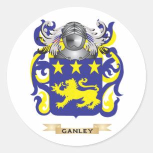 Ganley Coat of Arms (Family Crest) Classic Round Sticker