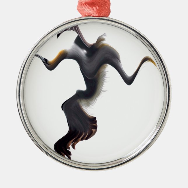 Gannets-Abstract Sea Bird Metal Ornament (Front)