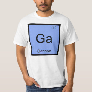 Gannon Name Chemistry Element Periodic Table T-Shirt