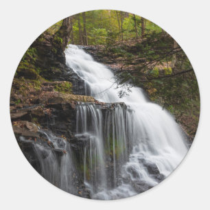 Ganoga Falls - Autumn 2018 Classic Round Sticker