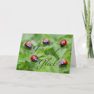 Ganz viel Glück - mit vielen Marienkäfern! Card