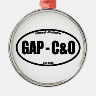 GAP - C&O Towpath Oval Metal Ornament