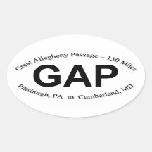 GAP Trail Sticker - Sheet of 4 stickers