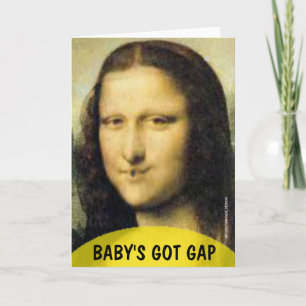 Gapped tooth Funny Monalisa Greeting Cards