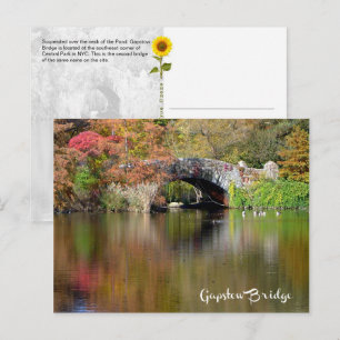 Gapstow Bridge, Central Park, NYC - H postcard