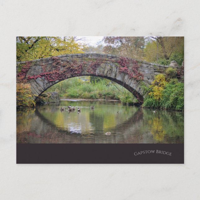 Gapstow Bridge-Central Park NYC Post Card (Front)