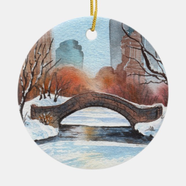 Gapstow Bridge Central Park Ornament NYC New York  (Front)