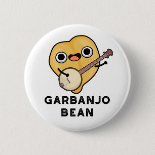 Gar-banjo Bean Funny Garbanzo Banjo Pun 6 Cm Round Badge