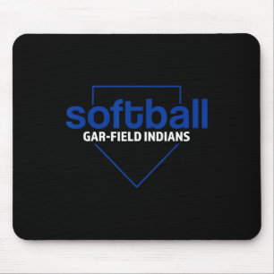 Gar-field Indians Softll Home Plate Mouse Pad