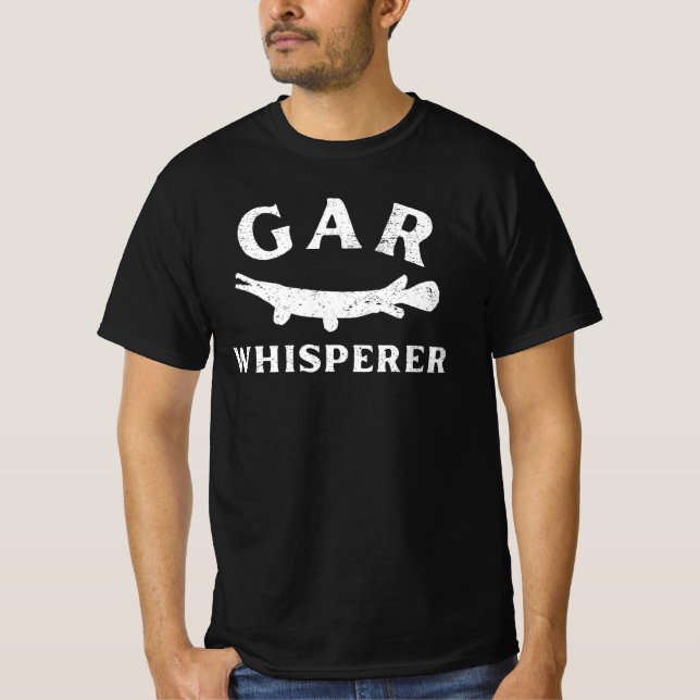Gar Whisperer Gar Fish Fishing T-Shirt (Front)