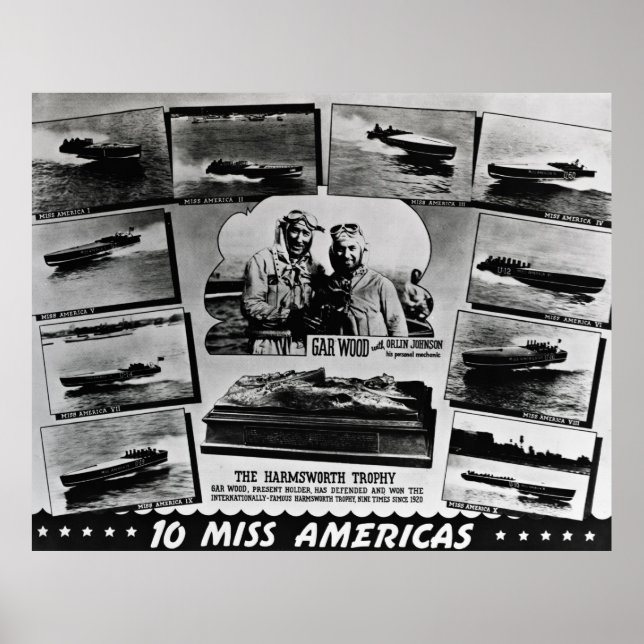 Gar Wood 10 Miss Americas Poster (Front)