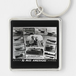 Gar Wood and Ten Miss America Race Boats Key Ring