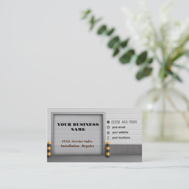 Garage Door Business Cards (Standing Front)