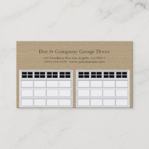Garage Door Company Dark Tan Business Card
