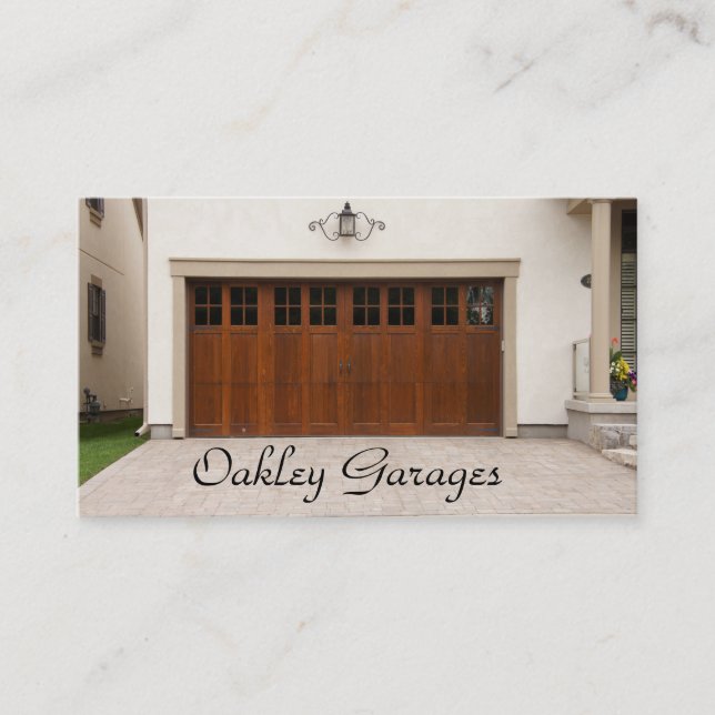 Garage Door Driveway House Contractor Business Card (Front)