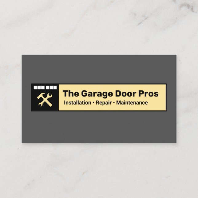 Garage Door Installation and Repair Business Card (Front)