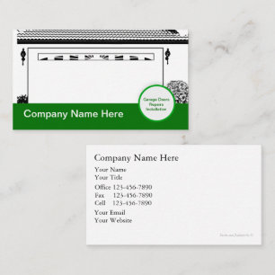 Garage Door Modern Business Cards