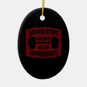 Garage Gyms Building Better Homebodies Barbell Gym Ceramic Ornament